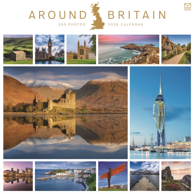 Book cover of: Around Britain Square Wall Calendar 2026