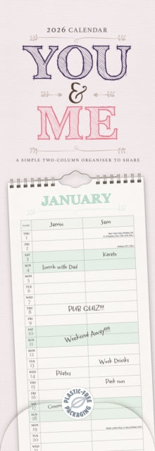 Book cover of: You & Me Planner Slim Calendar 2026