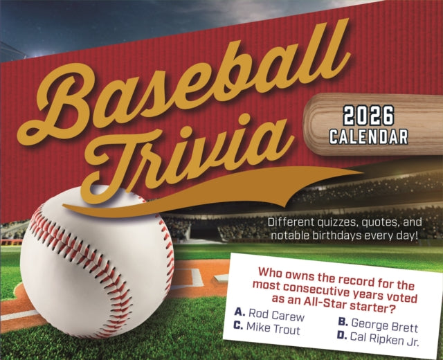 Book cover of: Baseball Trivia Box Calendar 2026