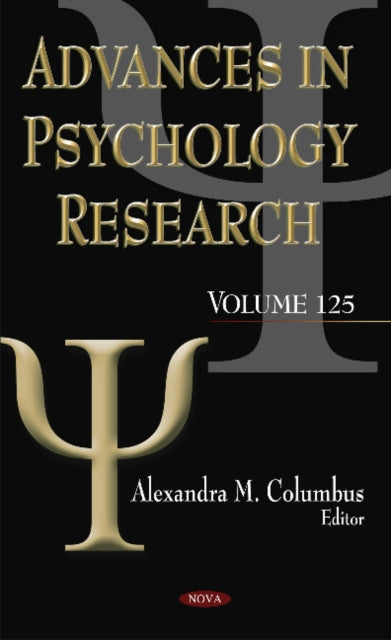 Book cover of: Advances in Psychology Research. By: Alexandra M. Columbus