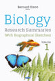Book cover of: Biology Research Summaries (with Biographical Sketches). By: Bernard Olson