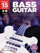 Book cover of: First 15 Lessons - Bass Guitar. By: Jon Liebman