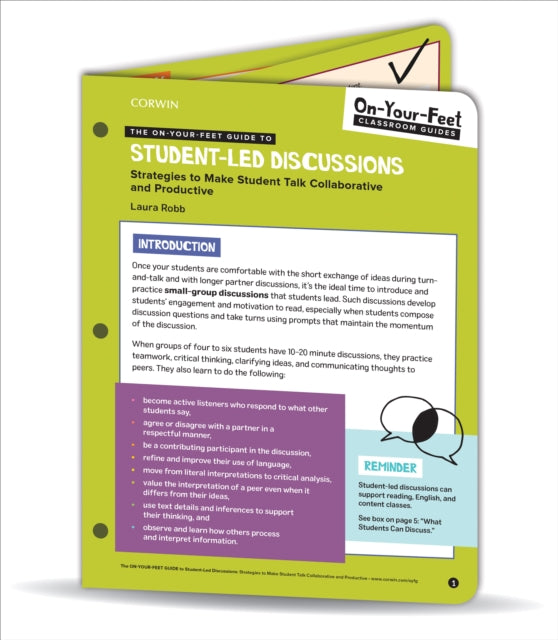 Book cover of: On-Your-Feet Guide to Student-Led Discussions. By: Laura J. Robb