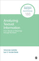 Book cover of: Analyzing Textual Information. By: Johannes Ledolter