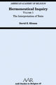 Book cover of: Hermeneutical Inquiry: Volume I: The Interpretation of Texts. By: David E. Klemm