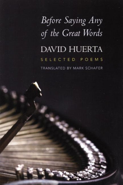 Book cover of: Before Saying Any of the Great Words. By: Huerta, David