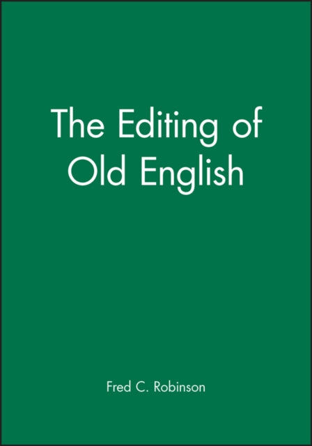 Book cover of: Editing of Old English