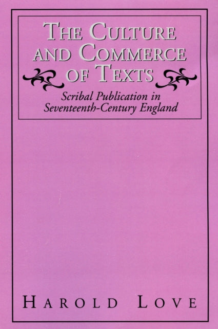 Book cover of: Culture and Commerce of Texts