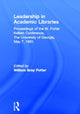 Book cover of: Leadership in Academic Libraries. By: William Gray Potter