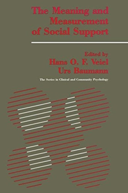 Book cover of: Meaning And Measurement Of Support. By: Hans O. Veiel