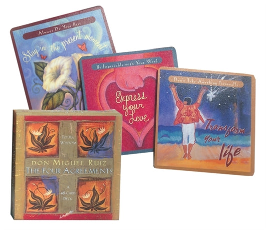 Book cover of: Four Agreements Cards. By: Don Miguel Ruiz