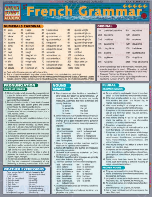 Book cover of: French Grammar