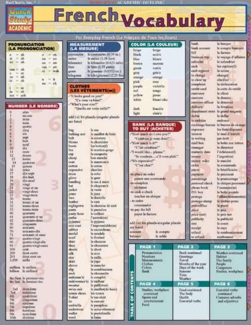 Book cover of: French Vocabulary