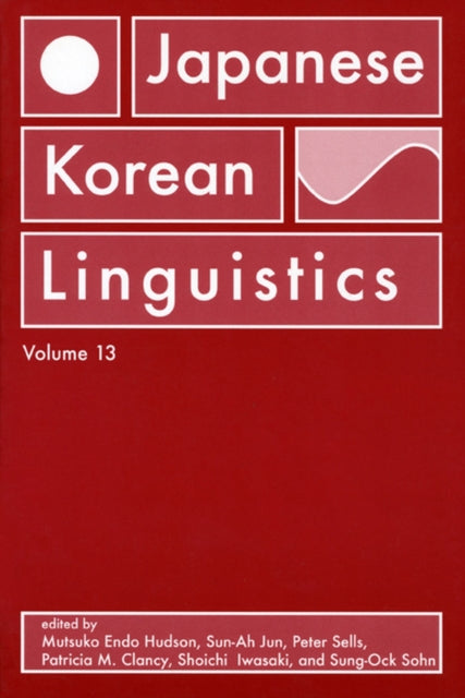 Book cover of: Japanese/Korean Linguistics, Volume 13