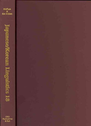 Japanese/Korean Linguistics, Volume 18