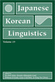 Book cover of: Japanese/Korean Linguistics, Volume 19. By: Ho-min Sohn
