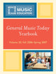 Book cover of: General Music Today Yearbook