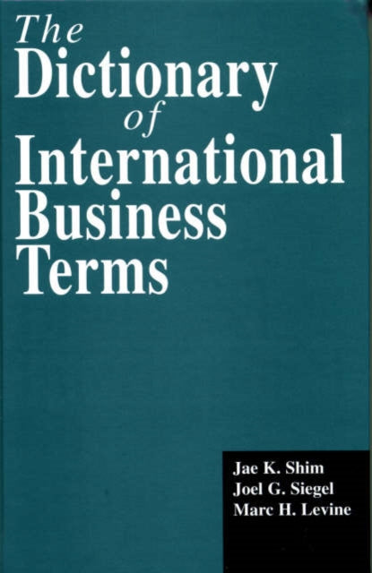 Book cover of: Dictionary of International Business Terms