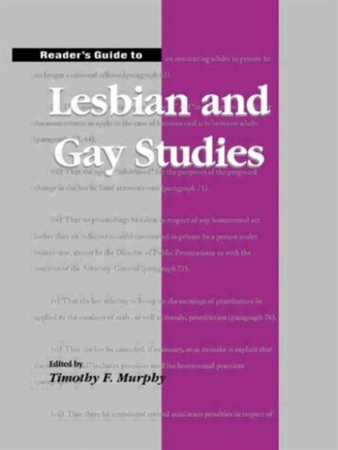 Book cover of: Reader's Guide to Lesbian and Gay Studies