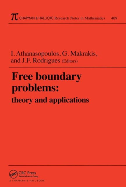 Book cover of: Free Boundary Problems. By: Ioannis Athanasopoulos