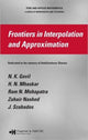 Book cover of: Frontiers in Interpolation and Approximation. By: N. K. Govil
