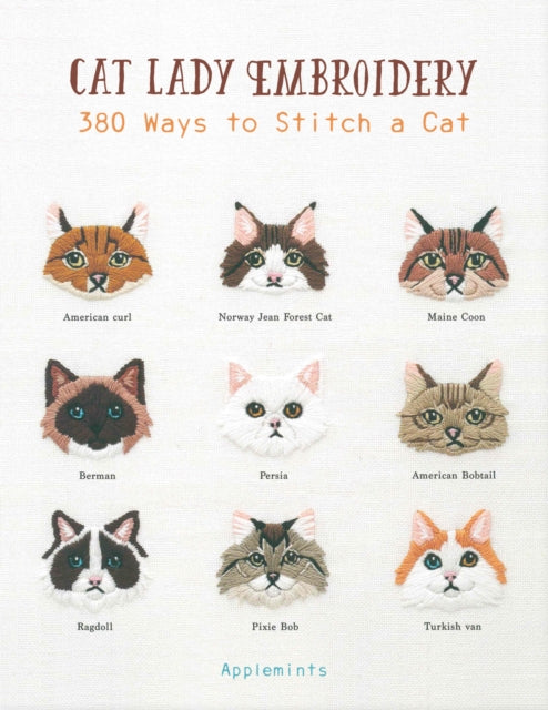 Book cover of: Cat Lady Embroidery. By: Applemints