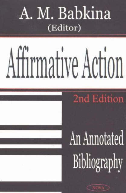 Book cover of: Affirmative Action. By: A. M. Babkina