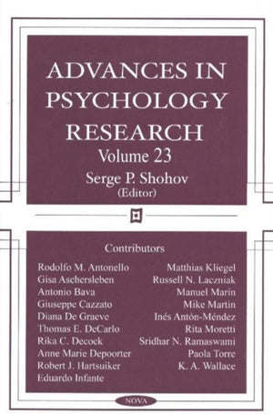 Advances in Psychology Research