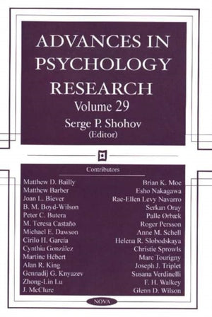 Advances in Psychology Research