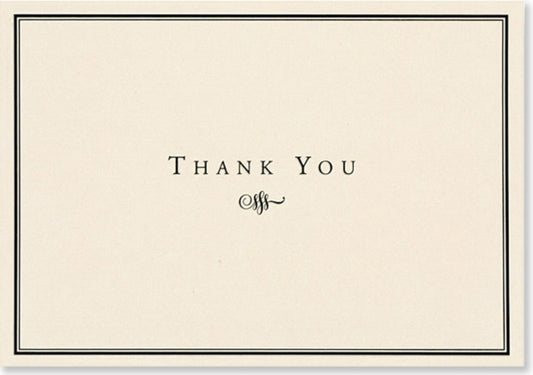 Book cover of: Thank You Notes Black/cream. By: PETER PAUPER PRESS