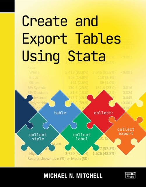 Book cover of: Create and Export Tables Using Stata