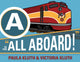 Book cover of: A is for All Aboard!. By: Paula Kluth