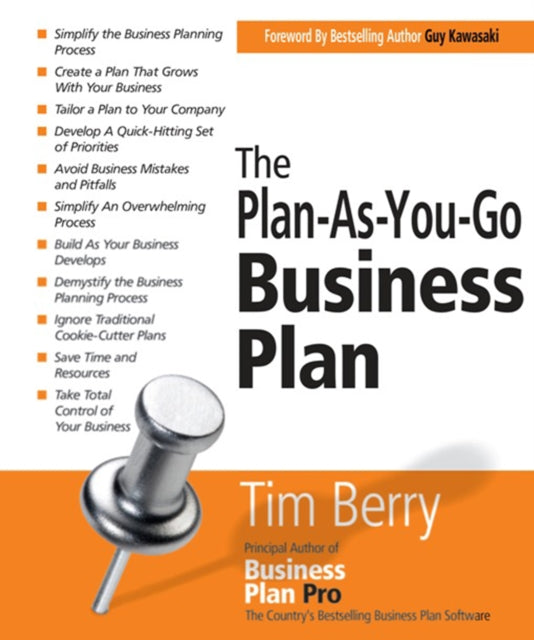 Book cover of: Plan-as-You-Go Business Plan. By: Timothy Berry