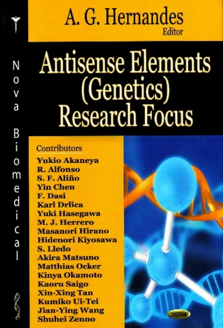 Book cover of: Antisense Elements (Genetics) Research Focus