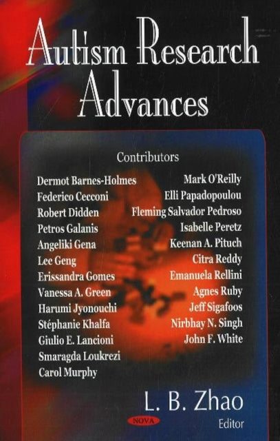 Book cover of: Autism Research Advances. By: L. B. Zhao