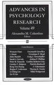 Book cover of: Advances in Psychology Research. By: Alexandra Columbus