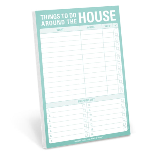 Book cover of: Knock Knock Things to Do Around the House Pad. By: Knock Knock