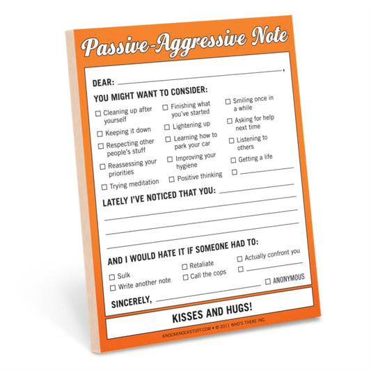 Book cover of: Knock Knock Passive Aggressive Nifty Note
