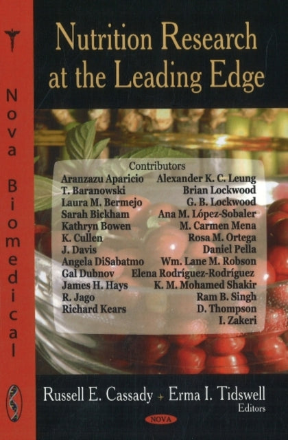 Book cover of: Nutrition Research at the Leading Edge