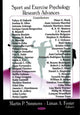 Book cover of: Sport & Exercise Psychology Research Advances