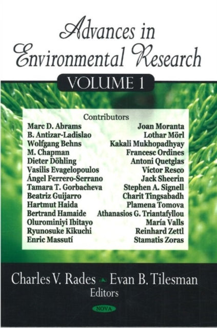 Book cover of: Advances in Environmental Research
