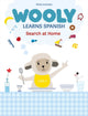 Book cover of: Wooly Learns Spanish. Search at home. By: Mieke Goethals