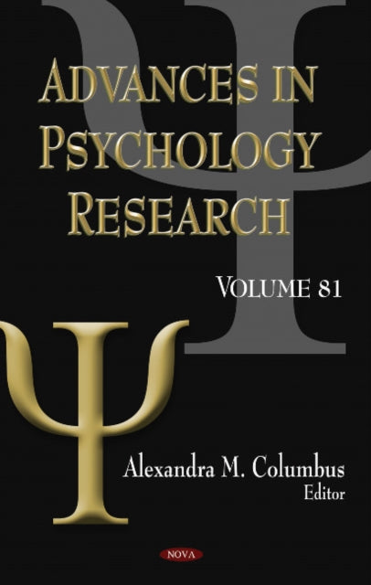Book cover of: Advances in Psychology Research. By: Alexandra M. Columbus