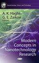 Book cover of: Modern Concepts in Nanotechnology Research. By: A. K. Haghi