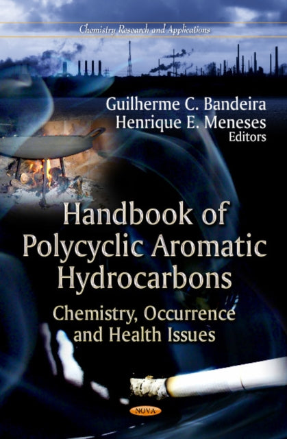 Book cover of: Handbook of Polycyclic Aromatic Hydrocarbons. By: Guilherme C. Bandeira