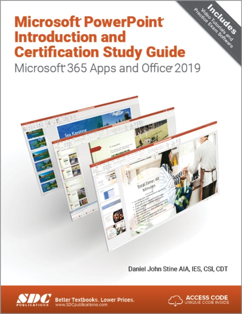 Book cover of: Microsoft PowerPoint Introduction and Certification Study Guide. By: Daniel John Stine