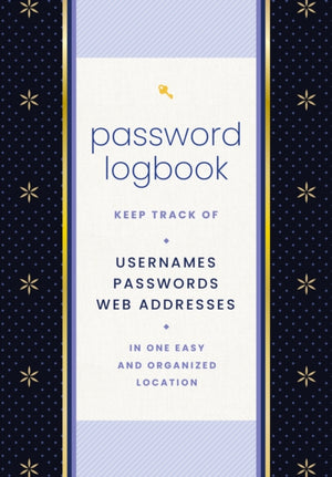 Password Logbook (Black & Gold)