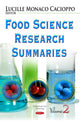 Book cover of: Food Science Research Summaries. By: Lucille Monaco Cacioppo