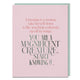 Book cover of: 6-Pack Elizabeth Gilbert You Are A Magnificent Creature Card