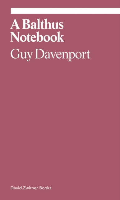 Book cover of: Balthus Notebook. By: Guy Davenport